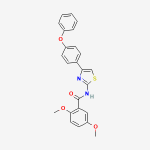 molecular formula C24H20N2O4S B2395581 2,5-dimethoxy-N-(4-(4-phenoxyphenyl)thiazol-2-yl)benzamide CAS No. 955811-56-0