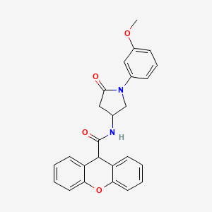 molecular formula C25H22N2O4 B2395590 N-[1-(3-methoxyphenyl)-5-oxopyrrolidin-3-yl]-9H-xanthene-9-carboxamide CAS No. 905683-63-8