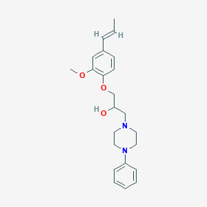 molecular formula C23H30N2O3 B2395596 1-[2-Methoxy-4-(1-propenyl)phenoxy]-3-(4-phenyl-1-piperazinyl)-2-propanol CAS No. 36115-66-9