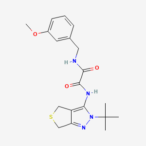 molecular formula C19H24N4O3S B2395602 N'-(2-tert-butyl-4,6-dihydrothieno[3,4-c]pyrazol-3-yl)-N-[(3-methoxyphenyl)methyl]oxamide CAS No. 899952-68-2