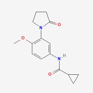 N-(4-methoxy-3-(2-oxopyrrolidin-1-yl)phenyl)cyclopropanecarboxamide