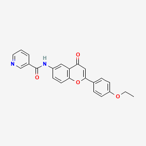 molecular formula C23H18N2O4 B2395617 N-[2-(4-乙氧基苯基)-4-氧代-4H-色烯-6-基]吡啶-3-甲酰胺 CAS No. 923688-88-4