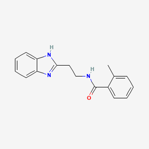 molecular formula C17H17N3O B2395619 N-[2-(1H-苯并咪唑-2-基)乙基]-2-甲基苯甲酰胺 CAS No. 303991-78-8