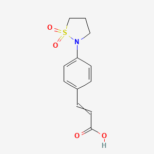 molecular formula C12H13NO4S B2395620 3-[4-(1,1-Dioxo-1lambda6,2-thiazolidin-2-yl)phenyl]prop-2-enoic acid CAS No. 949204-52-8