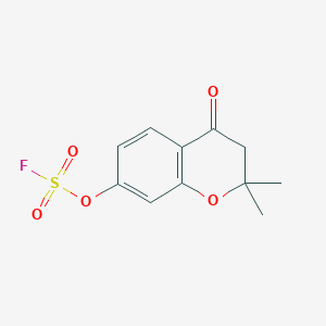 molecular formula C11H11FO5S B2395622 7-Fluorosulfonyloxy-2,2-dimethyl-4-oxo-3H-chromene CAS No. 2411289-82-0