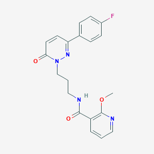 molecular formula C20H19FN4O3 B2395623 N-(3-(3-(4-fluorophenyl)-6-oxopyridazin-1(6H)-yl)propyl)-2-methoxynicotinamide CAS No. 1207044-95-8