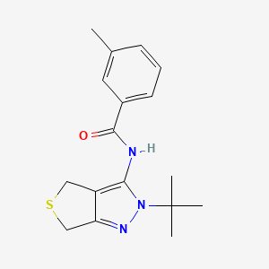 N-(2-(tert-butyl)-4,6-dihydro-2H-thieno[3,4-c]pyrazol-3-yl)-3-methylbenzamide