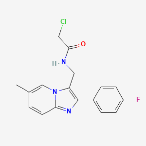 2-Chloro-N-[[2-(4-fluorophenyl)-6-methylimidazo[1,2-a]pyridin-3-yl]methyl]acetamide