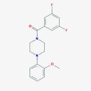 molecular formula C18H18F2N2O2 B239564 2-[4-(3,5-Difluorobenzoyl)-1-piperazinyl]phenyl methyl ether 