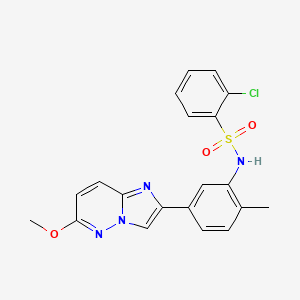 2-chloro-N-(5-(6-methoxyimidazo[1,2-b]pyridazin-2-yl)-2-methylphenyl)benzenesulfonamide