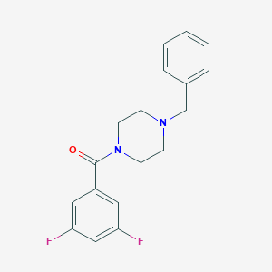 molecular formula C18H18F2N2O B239566 1-Benzyl-4-(3,5-difluorobenzoyl)piperazine 
