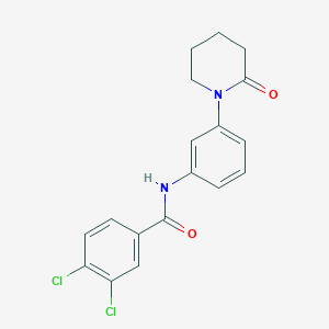 3,4-dichloro-N-[3-(2-oxopiperidin-1-yl)phenyl]benzamide