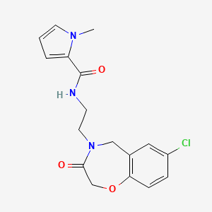 N-(2-(7-chloro-3-oxo-2,3-dihydrobenzo[f][1,4]oxazepin-4(5H)-yl)ethyl)-1-methyl-1H-pyrrole-2-carboxamide