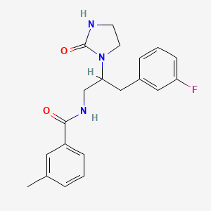 N-(3-(3-fluorophenyl)-2-(2-oxoimidazolidin-1-yl)propyl)-3-methylbenzamide