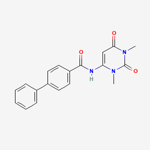 N-(1,3-dimethyl-2,6-dioxopyrimidin-4-yl)-4-phenylbenzamide