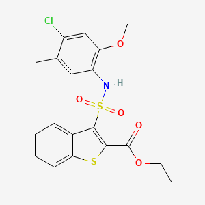 Ethyl 3-[(4-chloro-2-methoxy-5-methylphenyl)sulfamoyl]-1-benzothiophene-2-carboxylate
