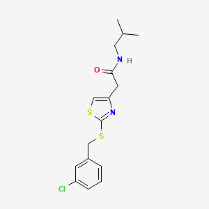 2-(2-((3-chlorobenzyl)thio)thiazol-4-yl)-N-isobutylacetamide