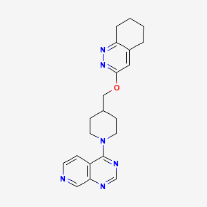 molecular formula C21H24N6O B2395675 4-(4-(((5,6,7,8-Tetrahydrocinnolin-3-yl)oxy)methyl)piperidin-1-yl)pyrido[3,4-d]pyrimidine CAS No. 2310125-91-6