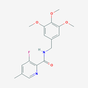 molecular formula C17H19FN2O4 B2395679 3-fluoro-5-methyl-N-[(3,4,5-trimethoxyphenyl)methyl]pyridine-2-carboxamide CAS No. 2415457-20-2