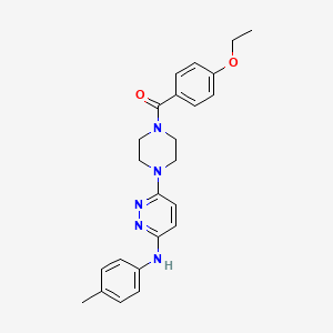 molecular formula C24H27N5O2 B2395688 (4-Ethoxyphenyl)(4-(6-(p-tolylamino)pyridazin-3-yl)piperazin-1-yl)methanone CAS No. 946319-44-4