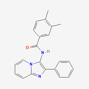 molecular formula C22H19N3O B2395690 3,4-dimethyl-N-(2-phenylimidazo[1,2-a]pyridin-3-yl)benzamide CAS No. 850930-85-7