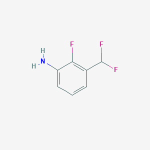 molecular formula C7H6F3N B2395692 3-(Difluoromethyl)-2-fluoroaniline CAS No. 1784796-42-4