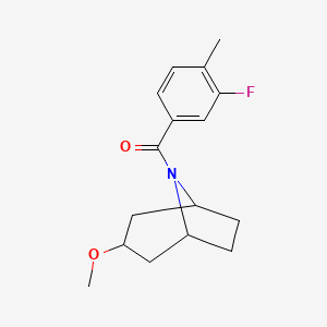 molecular formula C16H20FNO2 B2395694 (3-fluoro-4-methylphenyl)((1R,5S)-3-methoxy-8-azabicyclo[3.2.1]octan-8-yl)methanone CAS No. 2190365-52-5
