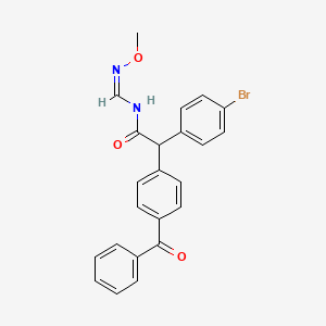 molecular formula C23H19BrN2O3 B2395719 2-(4-benzoylphenyl)-2-(4-bromophenyl)-N-[(1Z)-(methoxyimino)methyl]acetamide CAS No. 339115-45-6