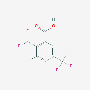 molecular formula C9H4F6O2 B2395720 2-(Difluoromethyl)-3-fluoro-5-(trifluoromethyl)benzoic acid CAS No. 2248383-41-5