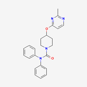 molecular formula C23H24N4O2 B2395721 4-((2-methylpyrimidin-4-yl)oxy)-N,N-diphenylpiperidine-1-carboxamide CAS No. 2097916-48-6