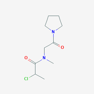 molecular formula C10H17ClN2O2 B2395729 2-chloro-N-methyl-N-(2-oxo-2-pyrrolidin-1-ylethyl)propanamide CAS No. 1179728-11-0