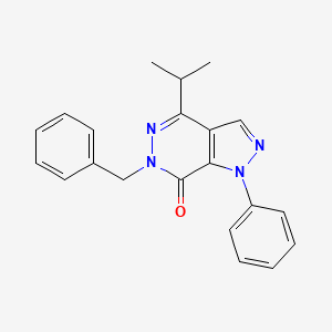 molecular formula C21H20N4O B2395734 6-benzyl-4-isopropyl-1-phenyl-1H-pyrazolo[3,4-d]pyridazin-7(6H)-one CAS No. 946204-09-7