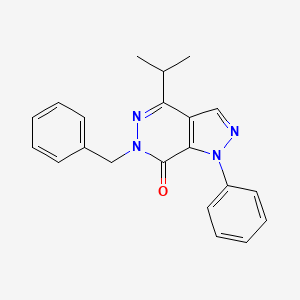 molecular formula C21H20N4O B2395734 6-苄基-4-异丙基-1-苯基-1H-吡唑并[3,4-d]哒嗪-7(6H)-酮 CAS No. 946204-09-7