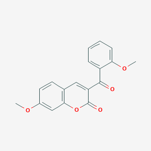 molecular formula C18H14O5 B2395736 7-methoxy-3-(2-methoxybenzoyl)-2H-chromen-2-one CAS No. 2319897-97-5