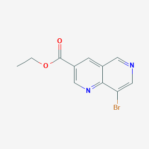 molecular formula C11H9BrN2O2 B2395740 Ethyl 8-bromo-1,6-naphthyridine-3-carboxylate CAS No. 2089652-13-9