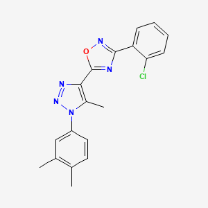 3-(2-chlorophenyl)-5-(1-(3,4-dimethylphenyl)-5-methyl-1H-1,2,3-triazol-4-yl)-1,2,4-oxadiazole