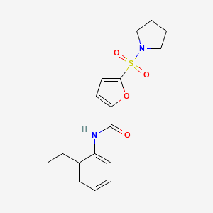 molecular formula C17H20N2O4S B2395750 N-(2-ethylphenyl)-5-(pyrrolidin-1-ylsulfonyl)furan-2-carboxamide CAS No. 1170950-11-4
