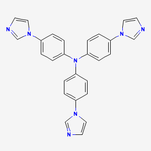 molecular formula C27H21N7 B2395756 Tris(4-(1H-imidazol-1-yl)phenyl)amine CAS No. 1258947-79-3