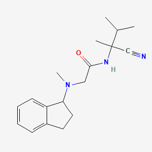 molecular formula C18H25N3O B2395787 N-(1-cyano-1,2-dimethylpropyl)-2-[(2,3-dihydro-1H-inden-1-yl)(methyl)amino]acetamide CAS No. 1280859-55-3