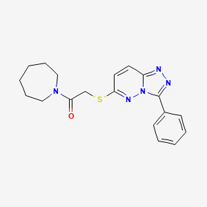 molecular formula C19H21N5OS B2395790 1-(Azepan-1-yl)-2-((3-phenyl-[1,2,4]triazolo[4,3-b]pyridazin-6-yl)thio)ethanone CAS No. 852372-24-8