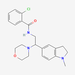 2-chloro-N-(2-(1-methylindolin-5-yl)-2-morpholinoethyl)benzamide