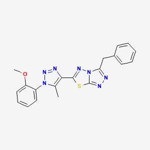 3-benzyl-6-[1-(2-methoxyphenyl)-5-methyl-1H-1,2,3-triazol-4-yl][1,2,4]triazolo[3,4-b][1,3,4]thiadiazole