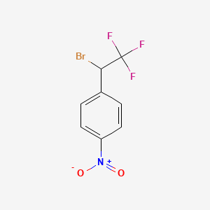 molecular formula C8H5BrF3NO2 B2395806 1-(1-Bromo-2,2,2-trifluoroethyl)-4-nitrobenzene CAS No. 2091158-96-0