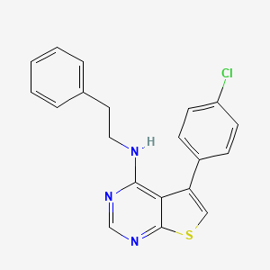 5-(4-chlorophenyl)-N-(2-phenylethyl)thieno[2,3-d]pyrimidin-4-amine