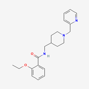 molecular formula C21H27N3O2 B2395815 2-ethoxy-N-((1-(pyridin-2-ylmethyl)piperidin-4-yl)methyl)benzamide CAS No. 954047-02-0