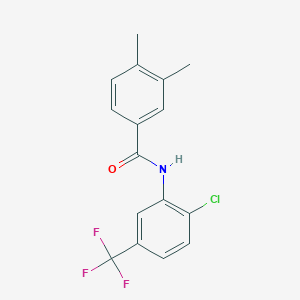 molecular formula C16H13ClF3NO B2395825 N-[2-chloro-5-(trifluoromethyl)phenyl]-3,4-dimethylbenzamide CAS No. 349108-88-9