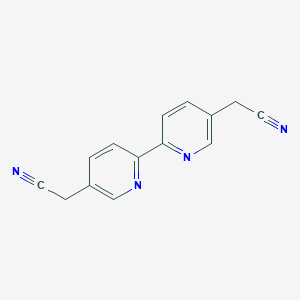molecular formula C14H10N4 B2395833 2,2'-([2,2'-Bipyridine]-5,5'-diyl)diacetonitrile CAS No. 286380-59-4