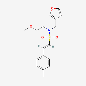 molecular formula C17H21NO4S B2395839 (E)-N-(呋喃-3-基甲基)-N-(2-甲氧基乙基)-2-(对甲苯基)乙烯磺酰胺 CAS No. 1421586-96-0