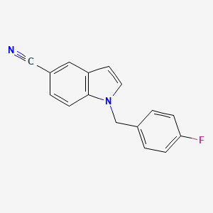 molecular formula C16H11FN2 B2395857 1-(4-Fluorobenzyl)-1H-indole-5-carbonitrile CAS No. 405274-88-6