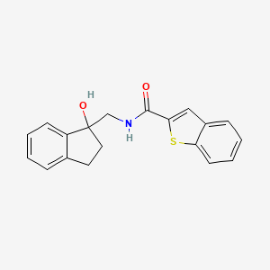N-((1-hydroxy-2,3-dihydro-1H-inden-1-yl)methyl)benzo[b]thiophene-2-carboxamide